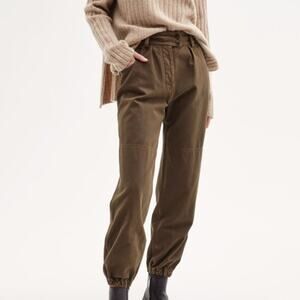 Nili Lotan Mocha Military Pant High Waisted Cargo Style Pants Size 6